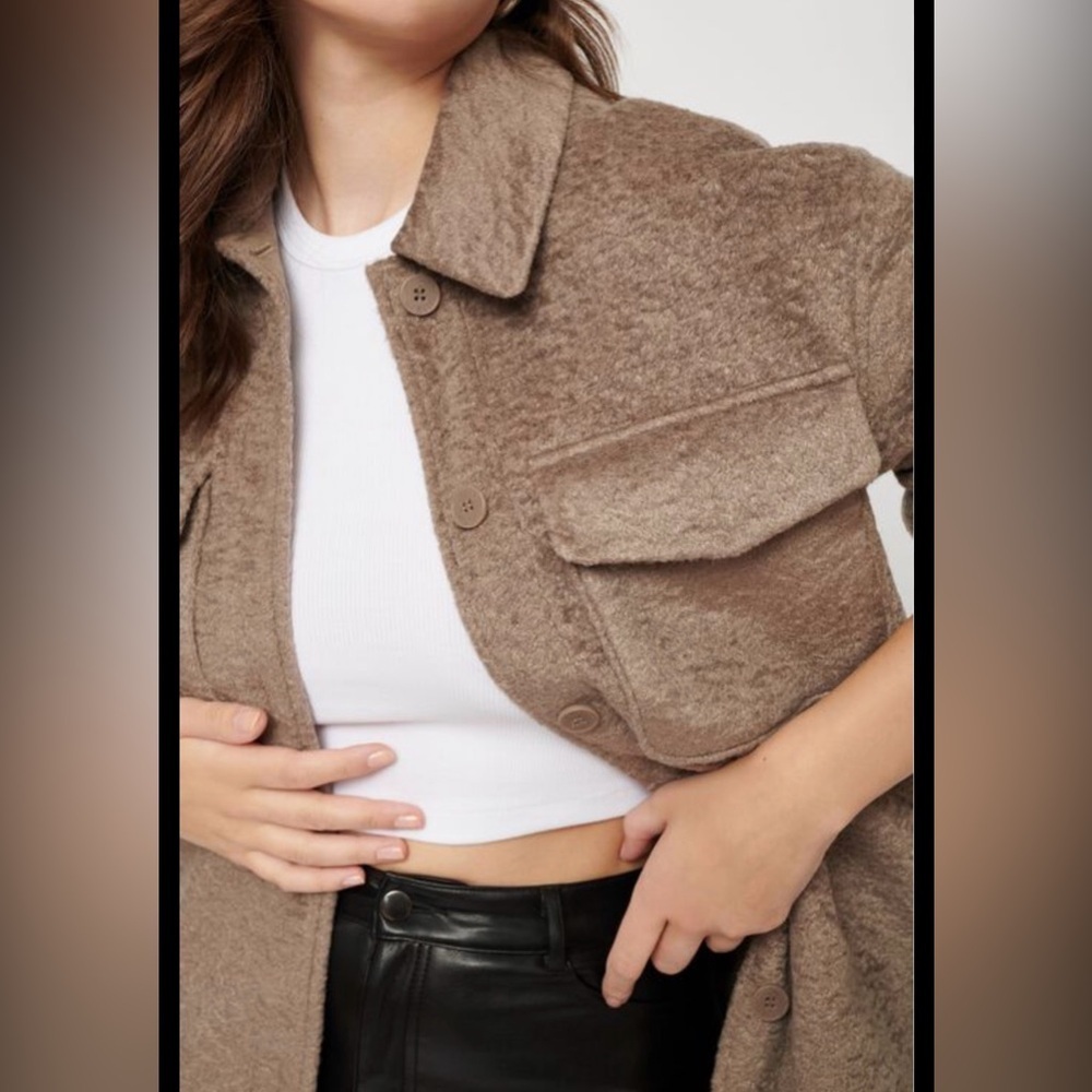 Dynamite Dallas Long Sleeve Sherpa Shacket - Picture 2 of 6